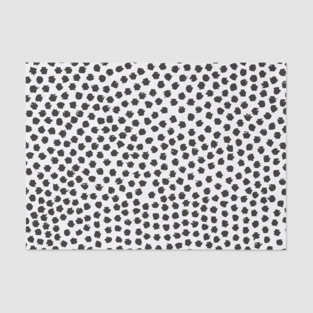Luxe Black Confetti Dots II Tissue Paper (Front)