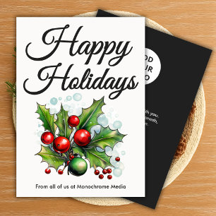 Luxe Black & White Christmas Card