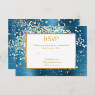 LUXE BLUE RAINBOW HOLOGRAPHIC SPOT RSVP