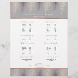 Luxe Blush Confetti Rain Pattern Grey Flyer