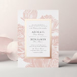 Luxe blush rose gold vintage botanical wedding<br><div class="desc">Bold real rose gold foil frame surrounded by vintage botanical rose floral in pastel blush pink and white,  elegant and classic. Great for modern classic wedding,  vintage wedding and luxury wedding in spring. 
See all the matching pieces in the collection.</div>