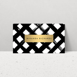 Luxe Bold Brushstrokes Business Card