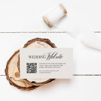 Luxe Brown and Ivory | Wedding Website QR Code