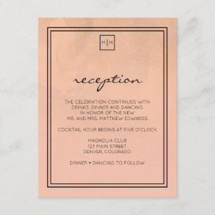 Luxe Burgundy and Blush Reception Card