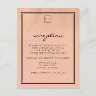Luxe Burgundy and Blush Reception Card