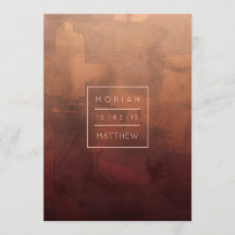 Luxe Burgundy and Blush Wedding Invitation