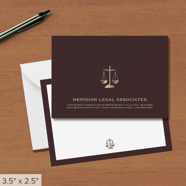 Luxe Burgundy Gold Law Firm Card (Creator Uploaded)