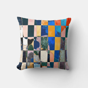 Luxe Chequerboard Curtain Cushion