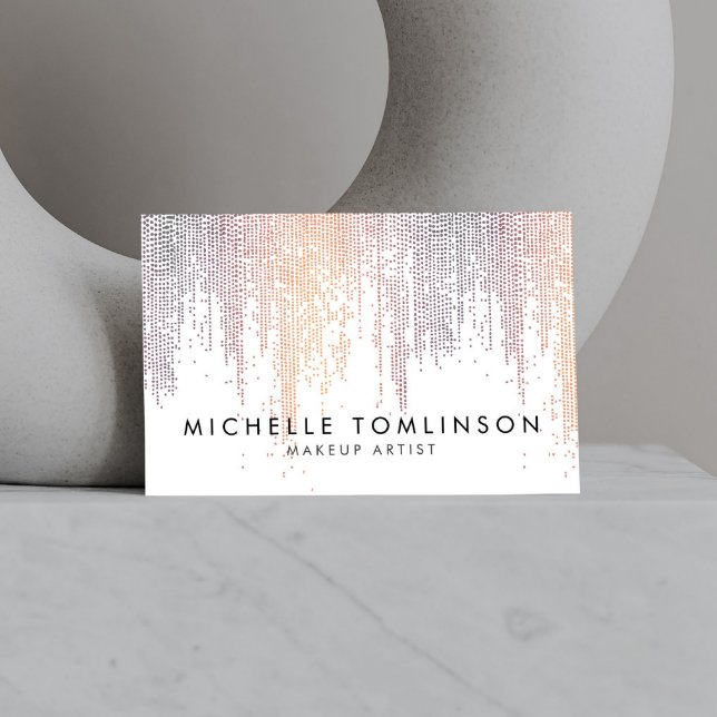 Luxe Colourful Confetti Rain Pattern Business Card (Creator Uploaded)