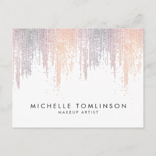Luxe Colourful Confetti Rain Pattern Postcard