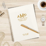 Luxe Company Ivory and Gold 3 Letter Monogram Logo Planner<br><div class="desc">Personalise a luxe, practical and useful Ivory and gold 3 Letter Monogrammed Planner for your vip employees. A small gift for them and a professional and eye-catching promotional product for your company. Design created with executives, board members, high-end consultants, accountants, and other professional service providers in mind. The gold font...</div>