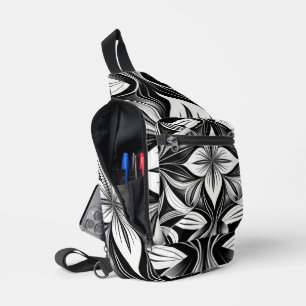 Luxe Deco Black & White Sling Bag