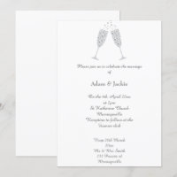 Luxe Diamond Champagne Glass White ELEGANT WEDDING