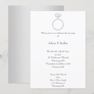 Luxe Diamond Ring Wedding Invitation