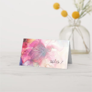 Luxe Dramatic Pinks Purples Extravagant Place Card