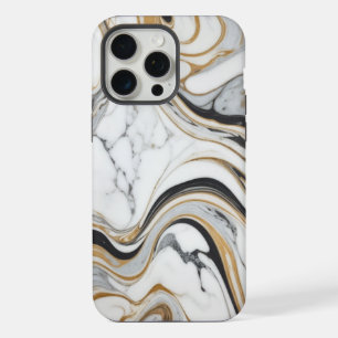 Luxe Elegance Brushed Marble Texture Print iPhone 15 Pro Max Case