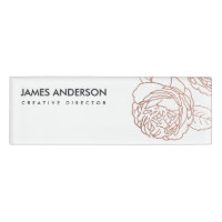 LUXE ELEGANT BLUSH PINK ROSE GOLD FLORAL