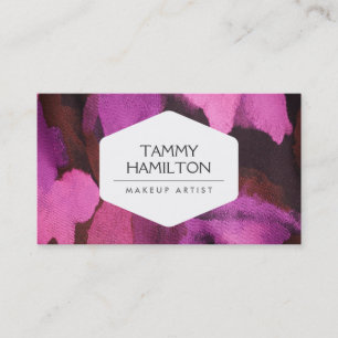 LUXE FASHION BLOGGER, MAKEUP ARTIST, PINK FLORAL 2 BUSINESS CARD