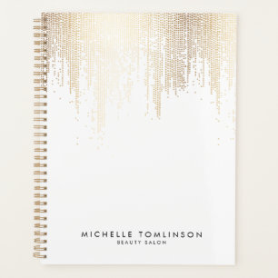 Luxe Faux Gold Confetti Rain Appointment Book Planner
