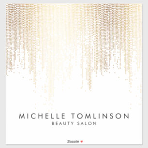 Luxe Faux Gold Confetti Rain Beauty Salon