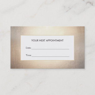 Luxe Faux Gold Foil Salon and Spa Appointment Card