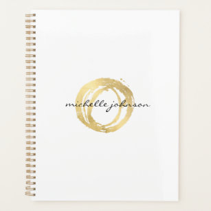 Luxe Faux Gold Painted Circle Appointment Book Planner