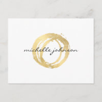 Luxe Faux Gold Painted Circle Designer Logo