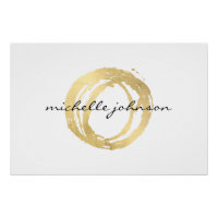 Luxe Faux Gold Painted Circle Logo Download