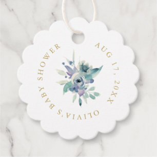 Luxe Floral Baby Shower Thank You Favour Tags