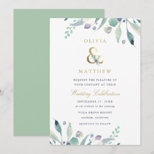 Luxe Floral Wedding Invitation