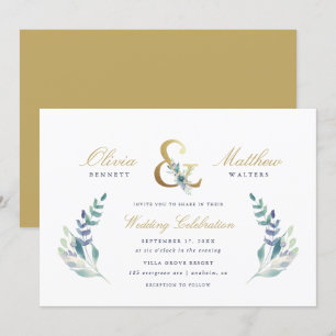 Luxe Floral Wedding Invitation