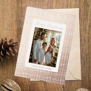 Luxe Foil Christmas Card Template Customise Blush