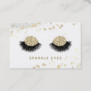 *~* Luxe Glam Gray Black GoldEyes Lashes Business Card