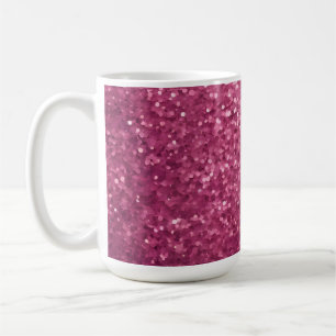Luxe Glam Pink Glitter Coffee Mug