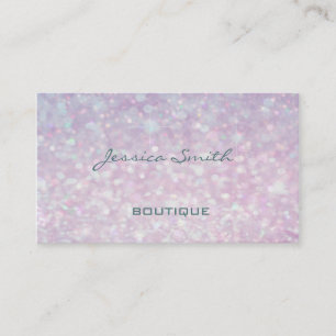 Luxe glamourous modern elegant plain bokeh business card