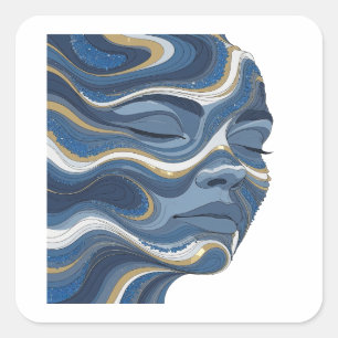 Luxe Gold Abstract Sticker Print
