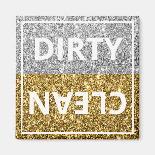 Luxe Gold Silver Glitter Shine Dishwasher Magnet