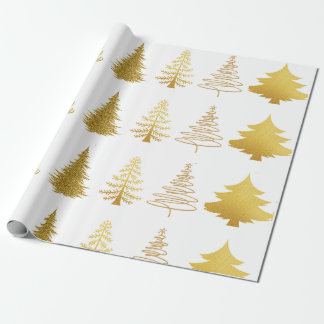 Luxe Gold Tree Wrapping Paper