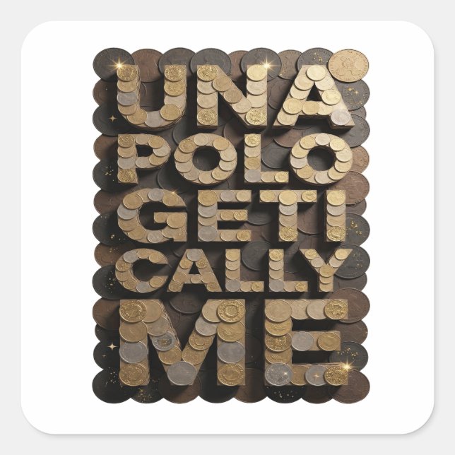 Luxe Gold UNAPOLOGETICALLY ME Sticker Graphic (Front)