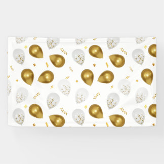 Luxe Golden Balloons & Confetti Banner