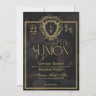 Luxe Gothic Romance Wedding Invitation