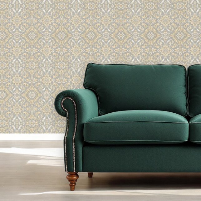 Luxe Grey & Gold Tapestry Wallpaper (Creator Uploaded)