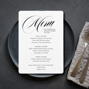 Luxe Headline Menu Wedding