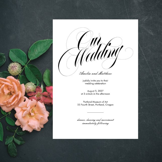 Luxe Headline Wedding Invitation (Creator Uploaded)