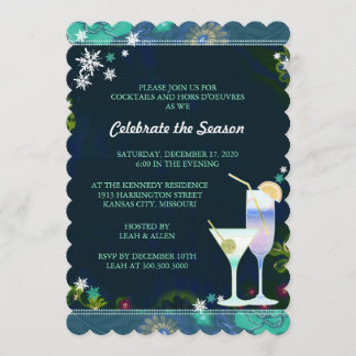 Luxe Holiday Cocktail Party Invitation