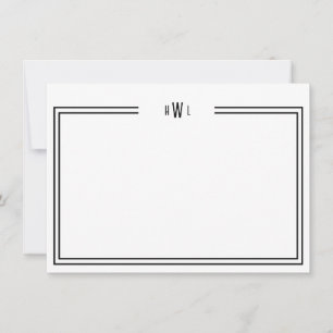 Luxe Initial Personal Stationery  Card