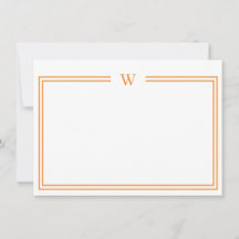Luxe Initial Personal Stationery Yellow