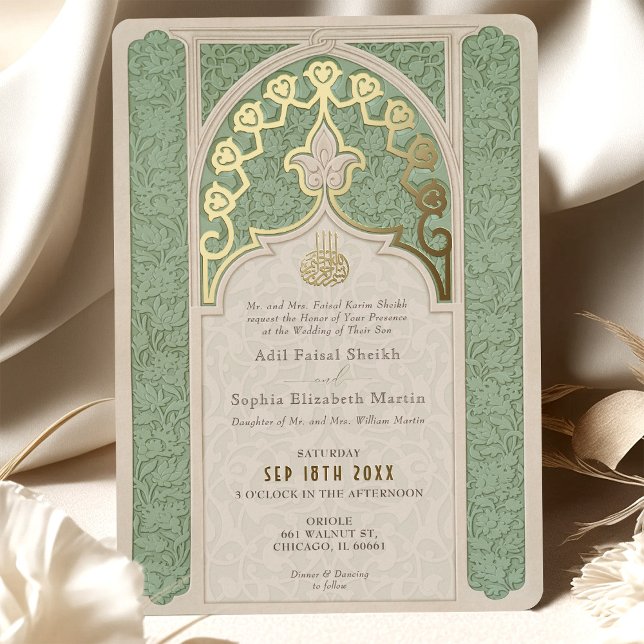 Luxe Islamic Lace Sage Green Wedding (Creator Uploaded)