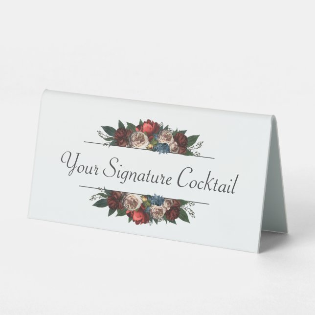 Luxe Jewel Tone Floral Signature Cocktail (Front)