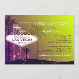 Luxe Las Vegas Strip Bridal Shower Invitation